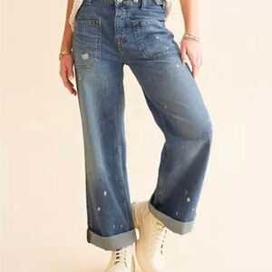 Free People Palmer  Cuffed Jeans